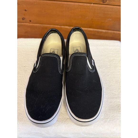Vans Unisex Skate Slip-On Skateboard Shoe - Black/White Mens Sz 6.5 - Picture 6 of 8
